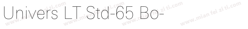 Univers LT Std-65 Bo字体转换
